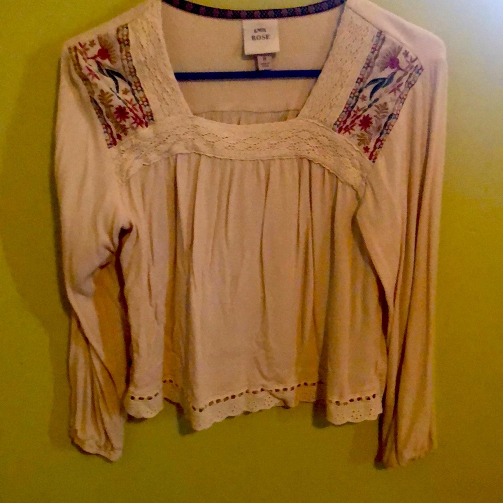 Cute summer peasant top;Boho style